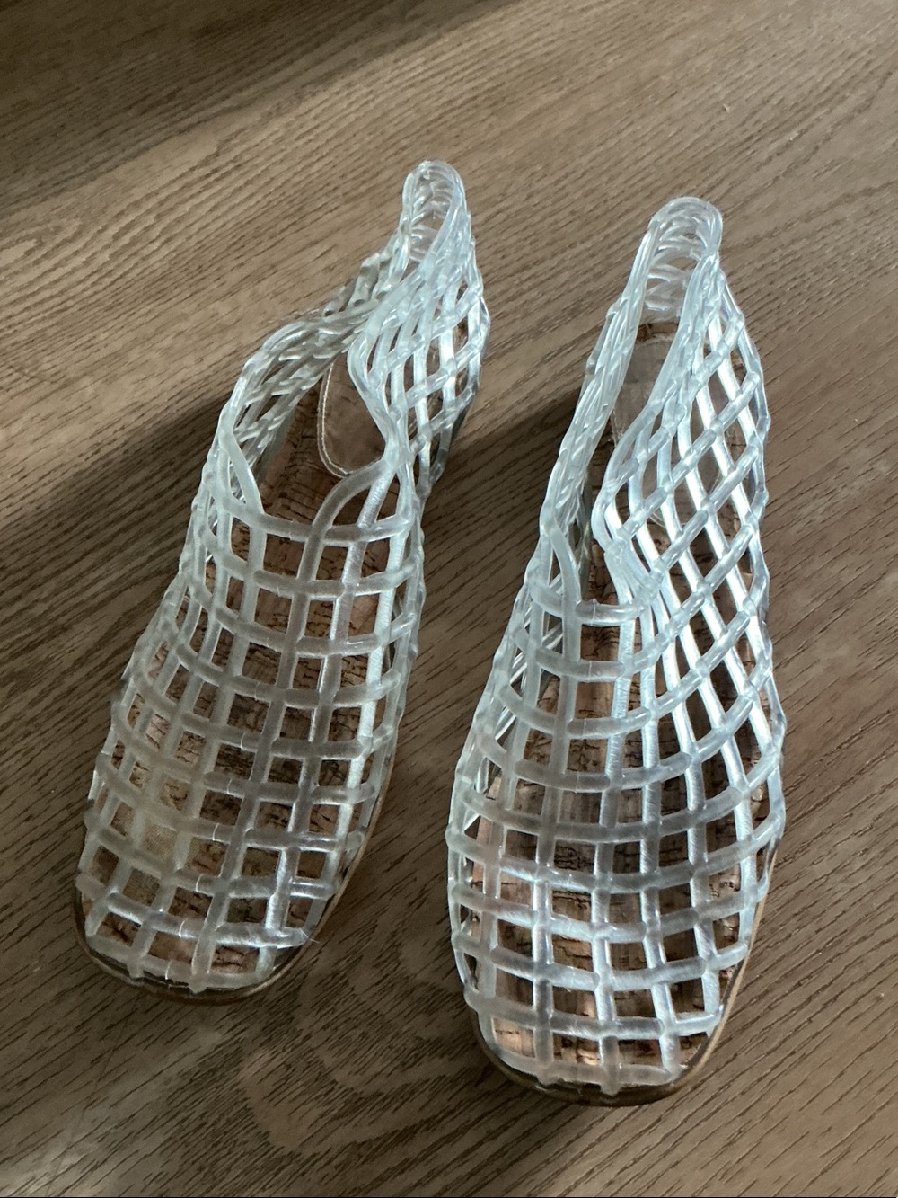 Clear Jelly Women's Slingback Sandals women well worn size 8